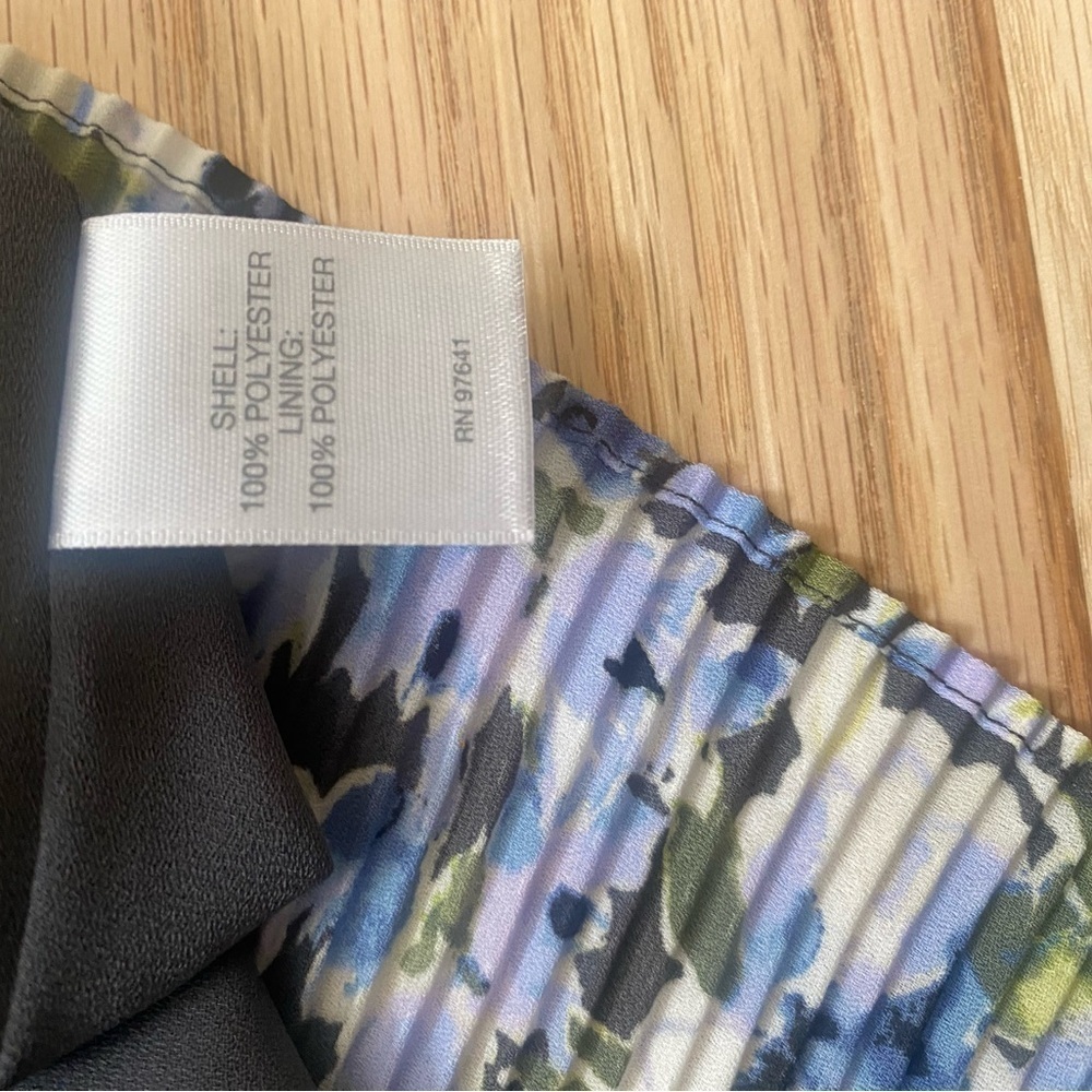 J. Jill Women’s Granite Floral Bloom Accordion Pleated Spring Dress L‎ Petite - Picture 6 of 7